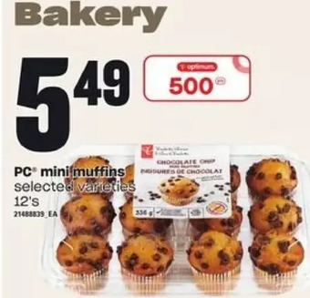 Loblaws Pc mini muffins offer