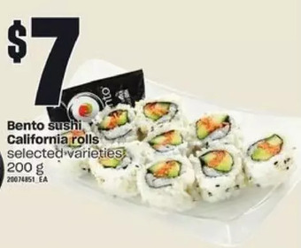 Loblaws Bento sushi california rolls offer