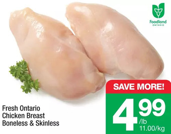 Highland Farms Fresh ontario chicken breast boneless & skinless offer