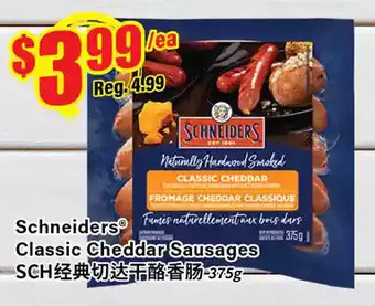 Btrust Supermarket Schneiders classic cheddar sausages offer
