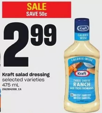 Loblaws Kraft salad dressing offer