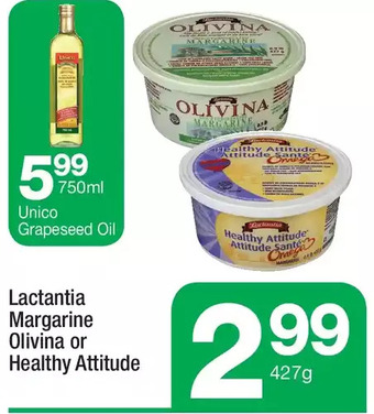 Highland Farms Lactantia margarine olivina or healthy attitude offer