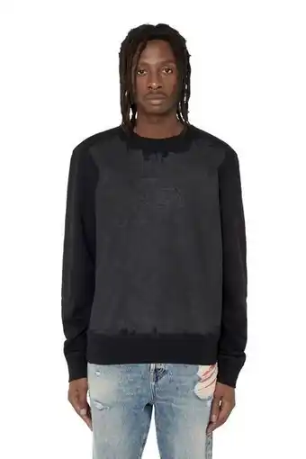Diesel Paint-effect sweatshirt with logo print offer