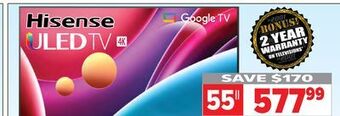 2001 Audio Video Hisense 55 uled 4k quantum dot google tv offer