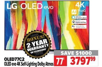2001 Audio Video Lg oled evo 4k self-lighting dolby atmos offer