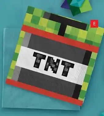 Party City Pixel party beverage napkins offer