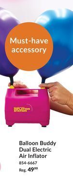 Party City Balloon buddy dual electric air inflator offer