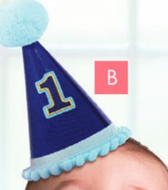 Party City Metallic blue 1st birthday party hat offer