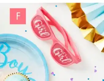 Party City Gender reveal multipack glasses offer