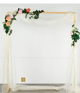 Party City Decorative wedding arch, gold offer