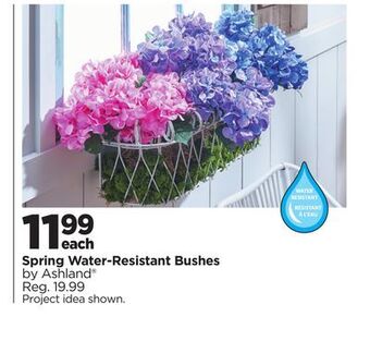 Michaels Spring water-resistant bushes by ashland offer