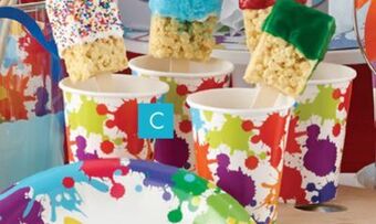 Party City Art party cups, 8-pk offer