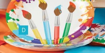 Party City Art party paper plates, 8-pk offer