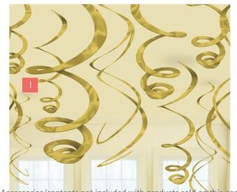 Party City Swirl decorations, 22-in, 3-pk offer