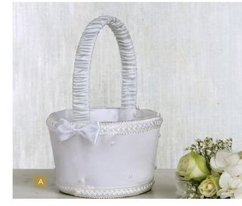 Party City White pearl flower girl basket offer