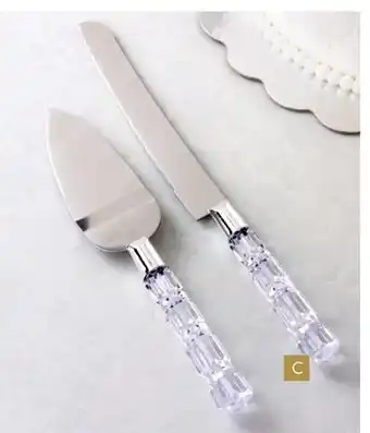 Party City Crystal wedding cake knife & server set offer