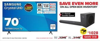 Visions Electronics 2.1-channel soundbar system offer