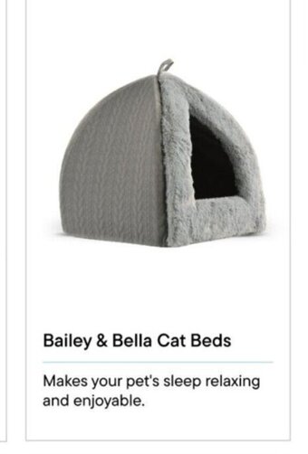 Petvalu Bailey & bella cat beds offer