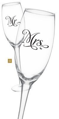 Party City Mr & mrs wedding toasting glasses, 2-pc offer