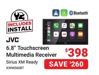 Visions Electronics Jvc 6.8 touchscreen multimedia receiver offer