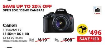 Visions Electronics Canon eos rebel t7 18-55mm dc iii kit offer