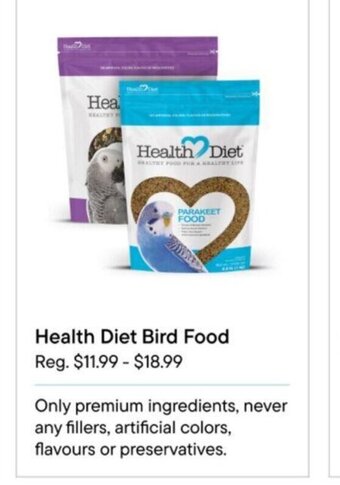 Petvalu Health diet bird food offer