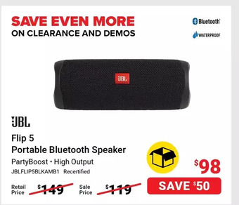 Visions Electronics Jbl flip 5 portable bluetooth speaker offer