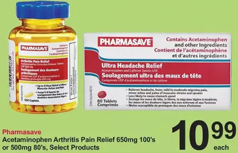 Pharmasave Pharmasave acetaminophen arthritis pain relief offer