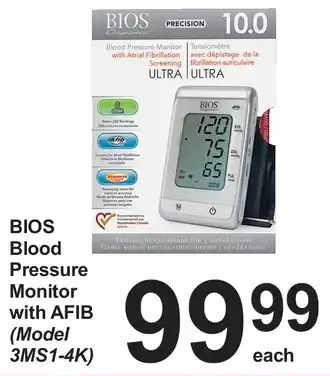 Pharmasave Bios blood pressure monitor with afib offer