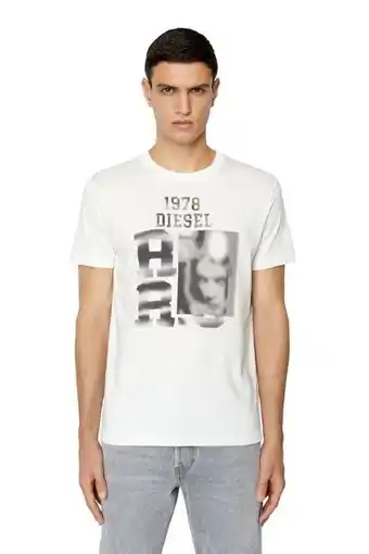 Diesel T-shirt with blurred graphic print offer
