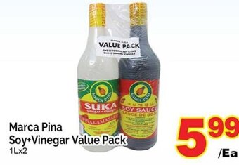 T&T Supermarket Marca pina soy+vinegar value pack 1Lx2 offer