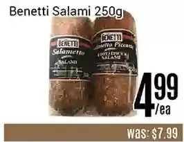Nations Fresh Foods Benetti salami offer