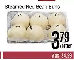 Nations Fresh Foods Steamed red bean buns offer