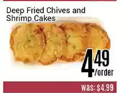 Nations Fresh Foods Deep fried chives and shrimp cakes offer