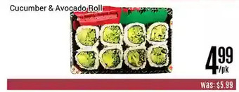 Nations Fresh Foods Cucumber & avocado roll offer