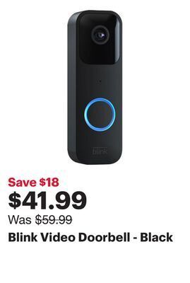 Best Buy Blink video doorbell - black offer