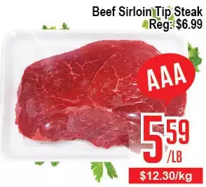 Skyland Foodmart Beef sirloin tip steak offer