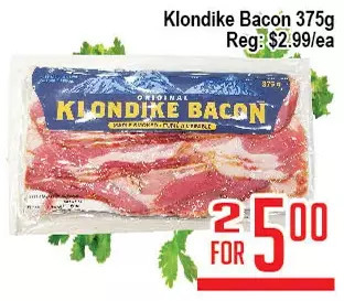Skyland Foodmart Klondike bacon offer