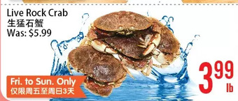 Bestco Food Mart Live rock crab offer