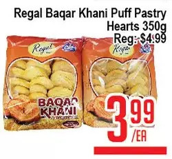 Skyland Foodmart Regal baqar khani puff pastry hearts offer