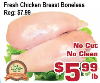 Top Food Supermarket Fresh chicken breast boneless offer