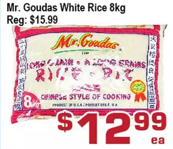 Top Food Supermarket Mr. goudas white rice offer