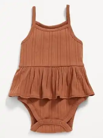 Old Navy Sleeveless pointelle-knit peplum bodysuit for baby offer