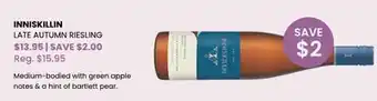 Wine Rack Inniskillin late autumn riesling offer