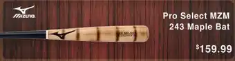 Sports Excellence Pro select mzm 243 maple bat offer