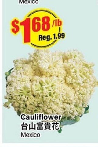 Btrust Supermarket Cauliflower offer