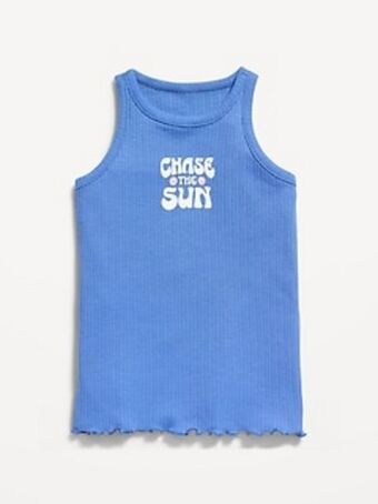 Old Navy Rib-knit graphic tank top for girls offer