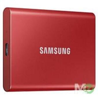 Portable t7 ssd, 500gb w/ usb 3.2 gen2 type-c, metallic red