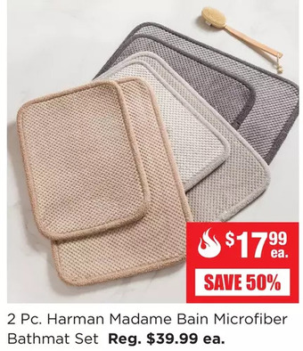 Kitchen Stuff Plus 2 pc harman madame bain microfiber bathmat set offer