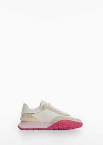 Mango Leather panel sneakers offer
